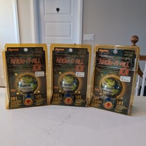Lot Of 3 Know-It-All 101 Toy Globes Vintage 2000 Supertek English New Old Stock!